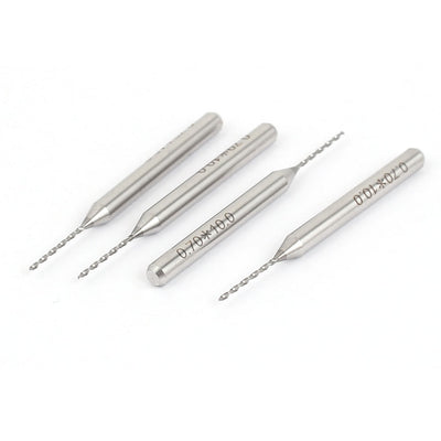 Harfington 0.7mm Cutting Diameter Carbide Micro PCB CNC Twist Drill Bit Precision Tool 4PCS