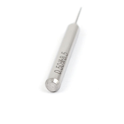 Harfington 0.5mm Tip 8.5mm Cutting Depth Straight Shank Carbide Micro Drill Bits Tool 6 Pcs