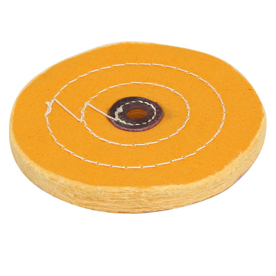Harfington 6'' Dia 50 Plies Round Shape Polishing Buffing Cloth Wheel Grinder Yellow