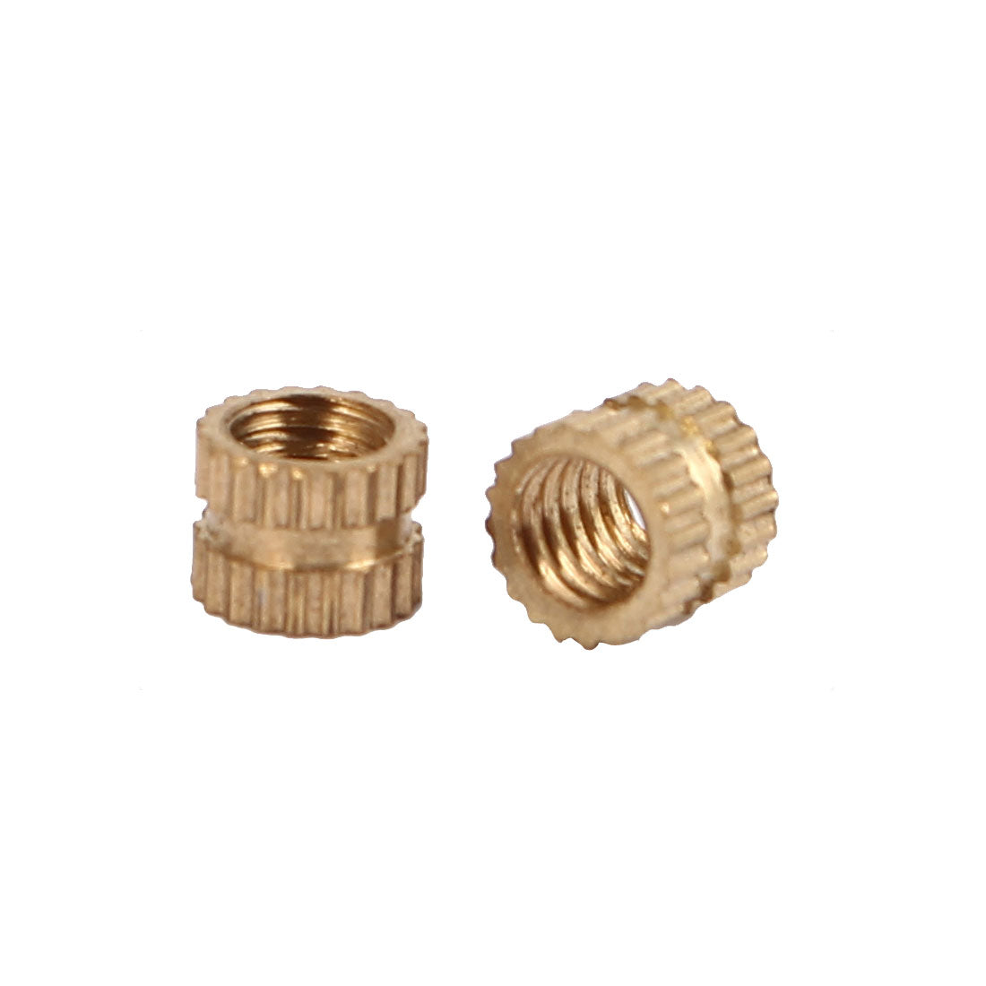Harfington M4 x 4mm Female Thread Brass Knurled Threaded Insert Embedment Nuts 200PCS