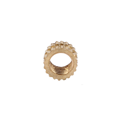 Harfington M4 x 4mm Female Thread Brass Knurled Threaded Insert Embedment Nuts 200PCS