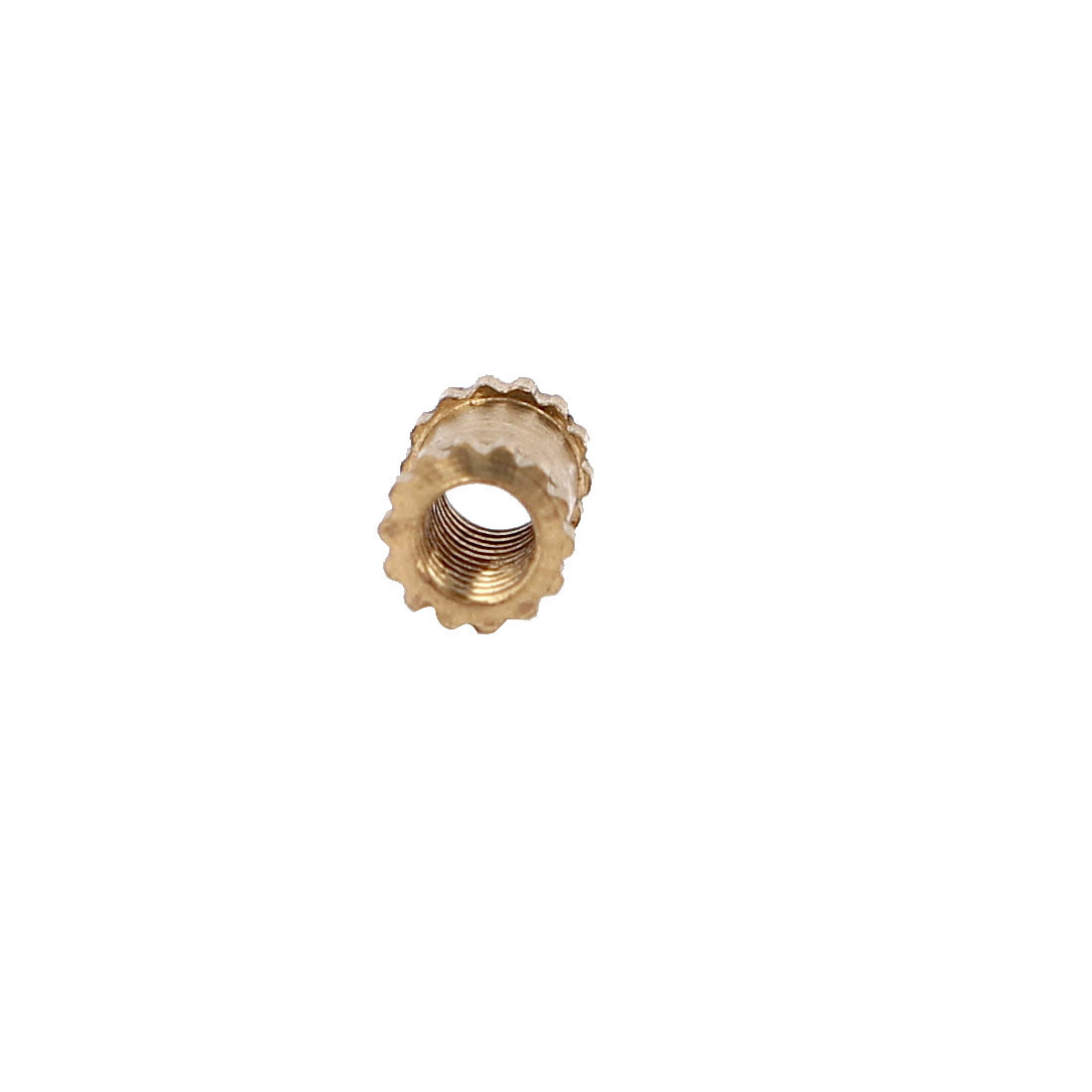 Harfington M2.5 x 5mm 3.5mm OD Brass Threaded Insert Embedment Knurled Thumb Nut 200PCS