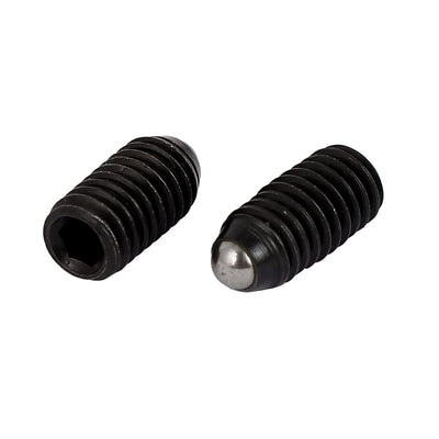 Harfington M6 x 10mm Hex Socket Drive Spring Ball Plunger Screw Black 10pcs