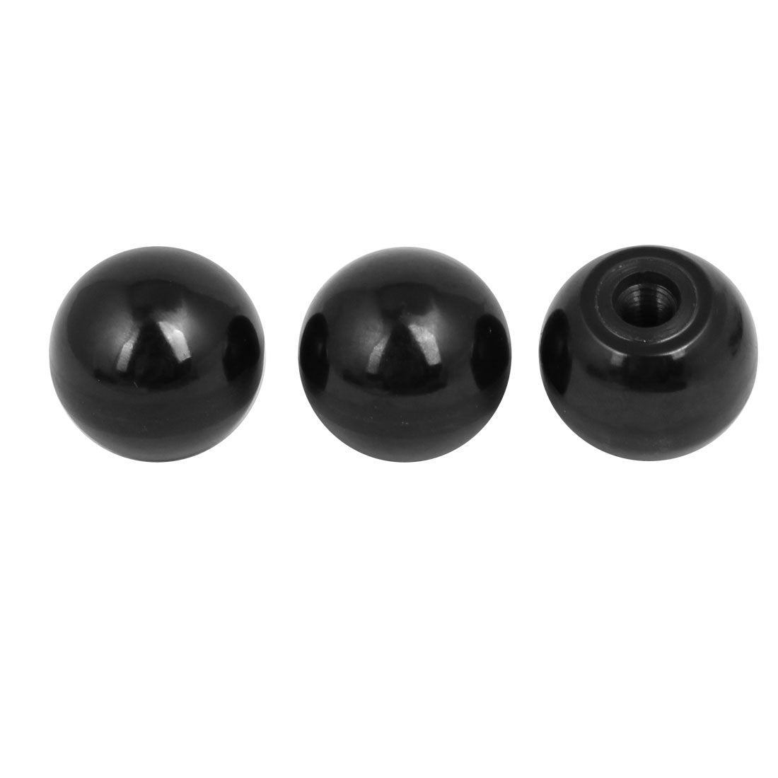 Harfington 3 PCS M8 Bore 32mm Dia Plastic Ball Lever Knob Handle Black for Lathe Machinery