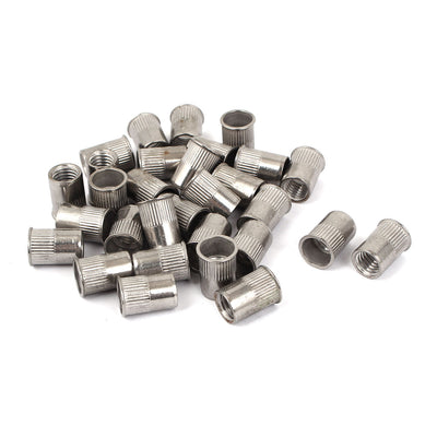 Harfington M10 Stainless Steel Flat Head Rivet Nut Insert  30pcs