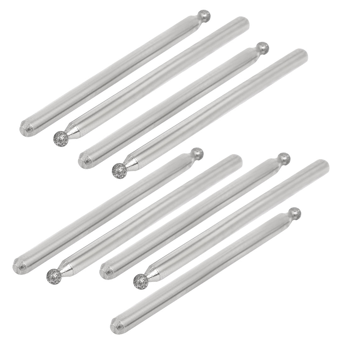 Harfington 3mmx2mm Diamond Coated Ball Shaped Head Mounted Point Grinding Bit 9pcs