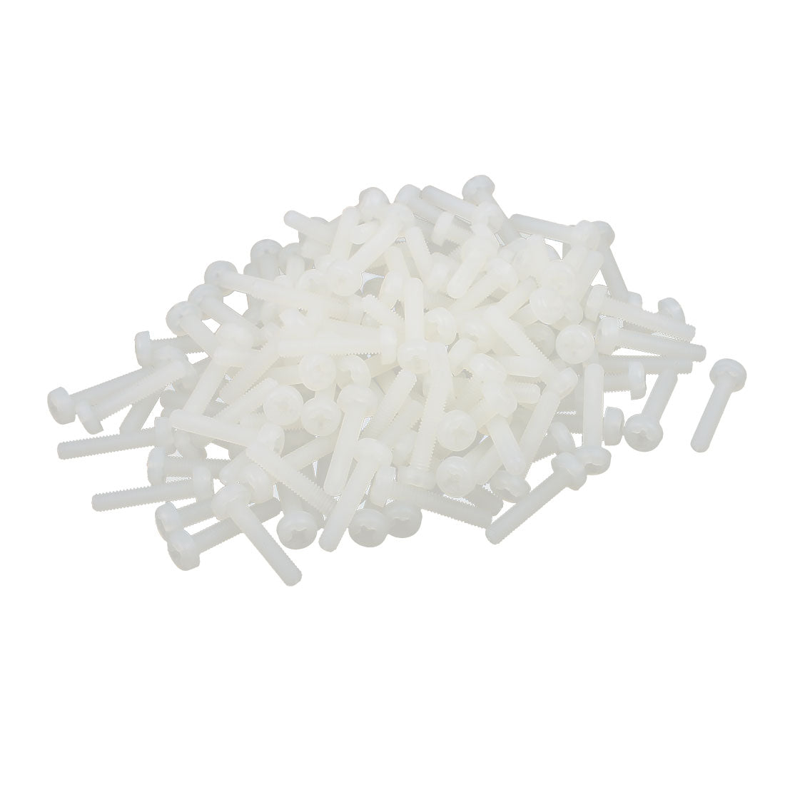 Harfington M3 x 15mm Phillips Flat Head Nylon Metric Bolts Machine Screws 142pcs