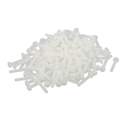 Harfington M3 x 15mm Phillips Flat Head Nylon Metric Bolts Machine Screws 142pcs