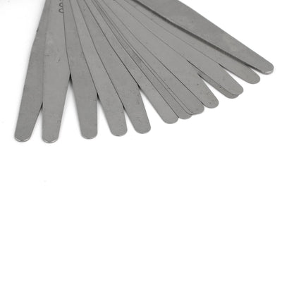 Harfington 0.05mm-1.0mm 14 Leaves Metal Feeler Gauge Measuring Tool Silver Tone
