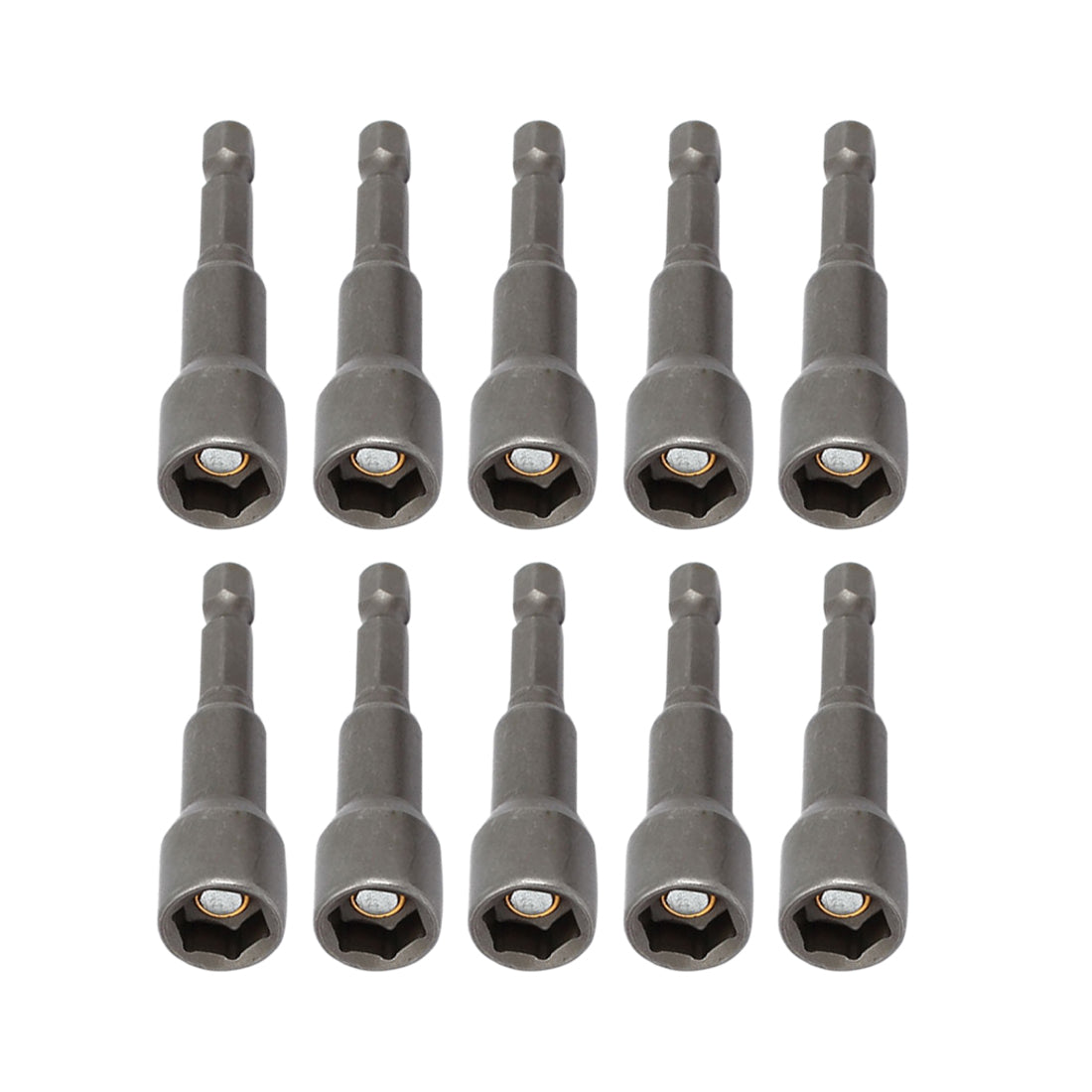 Harfington 10mm 3/8" Socket 1/4" Hex Shank 65mm Length Nut Drivers Adapter Drill Bits 10pcs