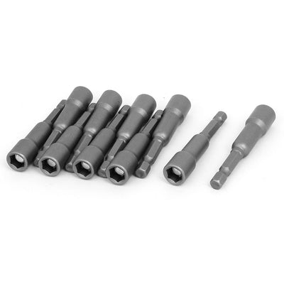 Harfington 8mm 5/16-inch Socket 65mm Length Magnetic Nut Drivers Adapter Drill Bits 10pcs