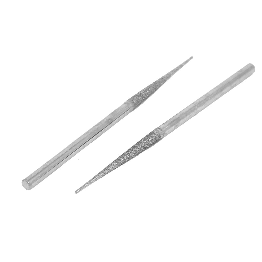 Harfington 3mmx3mmx70mm Metal Diamond Coated Needle Tip Mounted Point Polishing Tool 8pcs