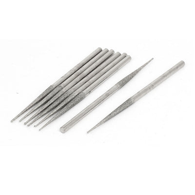 Harfington 3mmx3mmx70mm Metal Diamond Coated Needle Tip Mounted Point Polishing Tool 8pcs