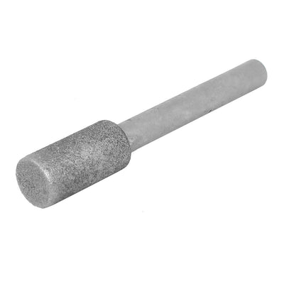 Harfington 10mm Dia Cylinder Head Straight Shank Diamond Mounted Point Grinding Bit Silver Tone