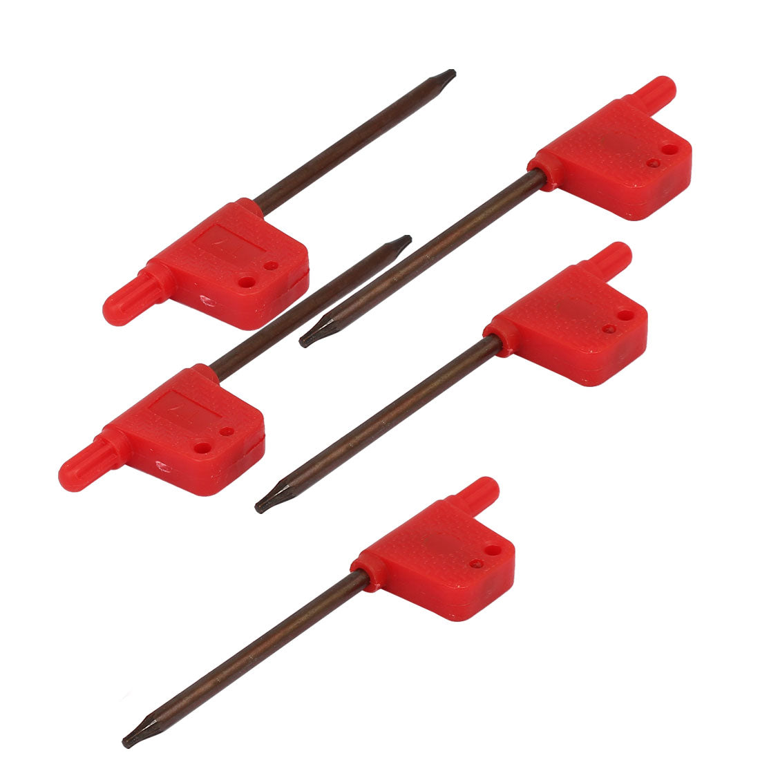 Harfington T7 S2 Plastic Nonslip Handle Flag Type Torx Wrench Spanner Repairing Tool 5pcs