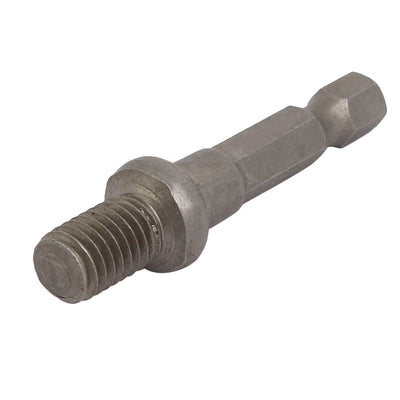 Harfington M8 Dia Thread Metal Hex Shank Drill Chuck Adapter Connector Gray