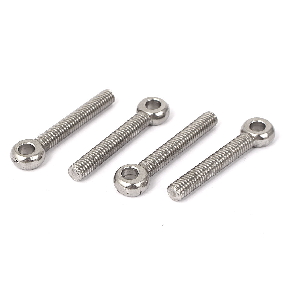 Harfington M6 x 35mm Thread Stainless Steel Eyebolts Industrial Eye Bolts Screws 4PCS
