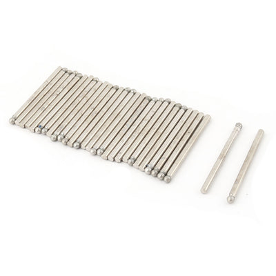 Harfington Metal Spherical Head Diamond Mounted Points Grinding Bits Sliver Tone 30pcs