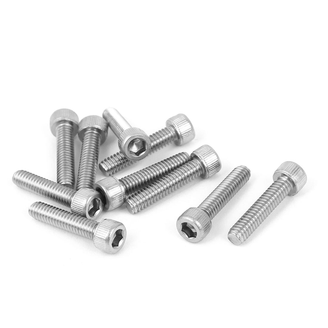 Harfington 8#-32 x 3/4" 304 Stainless Steel Cylindrical Head Hex Socket Cap Screws 10 Pcs