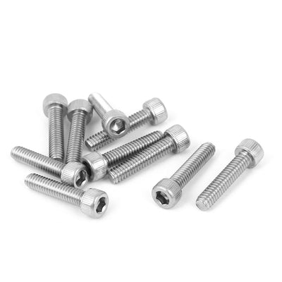 Harfington 8#-32 x 3/4" 304 Stainless Steel Cylindrical Head Hex Socket Cap Screws 10 Pcs