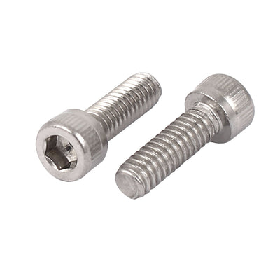 Harfington 8#-32 x 1/2" 304 Stainless Steel Female Hex Socket Head Cap Screws Bolts 50 Pcs