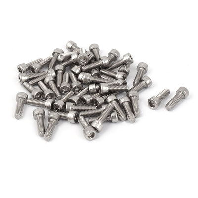 Harfington 8#-32 x 1/2" 304 Stainless Steel Female Hex Socket Head Cap Screws Bolts 50 Pcs