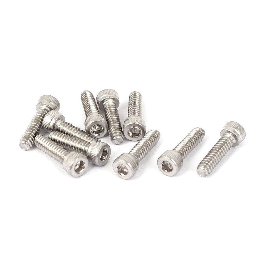 Harfington 6#-32 x 1/2" 304 Stainless Steel Cylindrical Head Hex Socket Cap Screws 10 Pcs