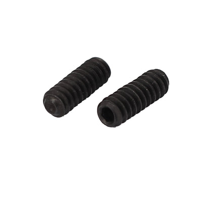 Harfington 6#-32 x 3/8" Thread Cup Point Head Hexagon Socket Set Grub Screw Black 50 Pcs