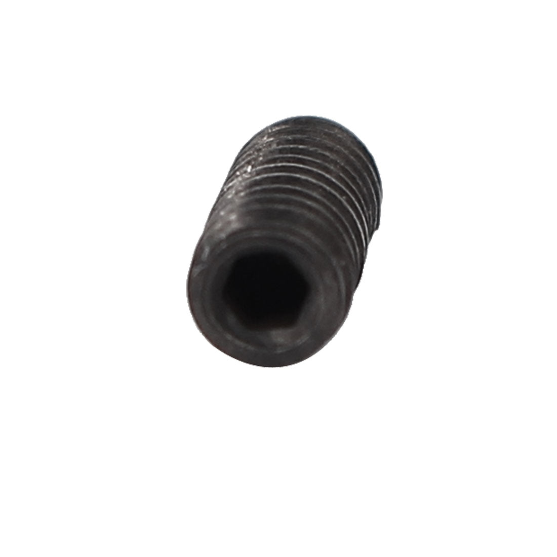 Harfington 6#-32 x 3/8" Thread Cup Point Head Hexagon Socket Set Grub Screw Black 50 Pcs