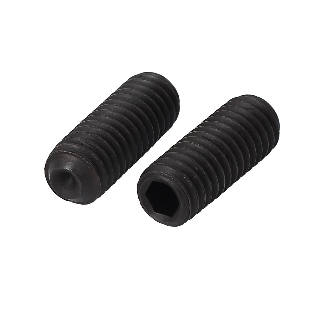 Harfington 12.9 Grade 3/8"-16 x 1" Thread Hex Socket Cup Point Alloy Steel Grub Screws 10 Pcs