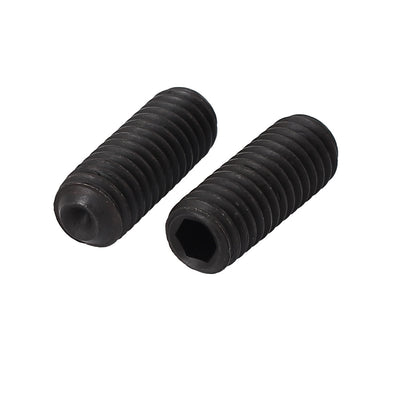 Harfington 12.9 Grade 3/8"-16 x 1" Thread Hex Socket Cup Point Alloy Steel Grub Screws 10 Pcs