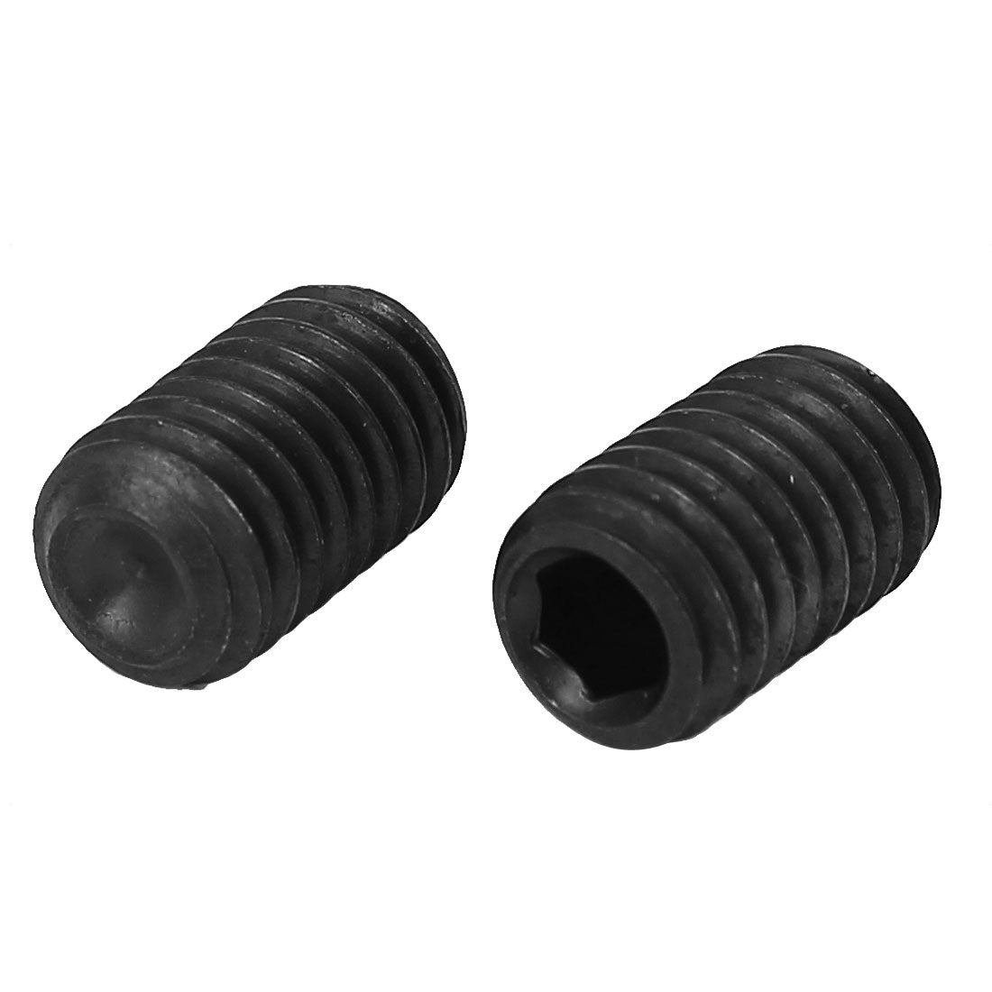 Harfington 3/8"-16 x 5/8" Thread Hex Socket Set Cup Point Grub Screws Black 20 Pcs