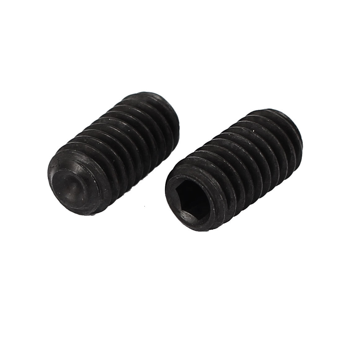 Harfington 5/16"-18 x 5/8" Thread Hex Socket Set Cup Point Grub Screws Black 30 Pcs