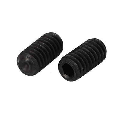 Harfington 5/16"-18 x 5/8" Thread Hex Socket Set Cup Point Grub Screws Black 30 Pcs