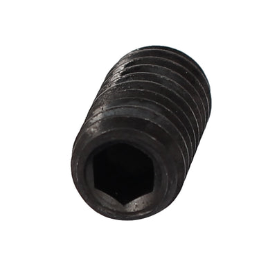 Harfington 5/16"-18 x 5/8" Thread Hex Socket Set Cup Point Grub Screws Black 30 Pcs