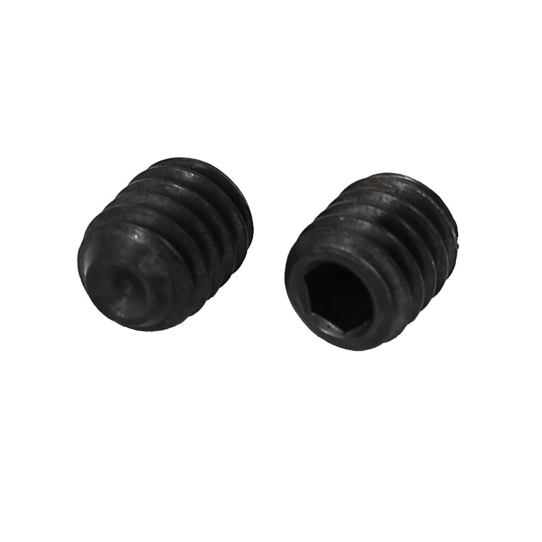 Harfington 5/16"-18 x 3/8" Thread 5mm Cup Point Hex Socket Drive Grub Screws Black 30 Pcs