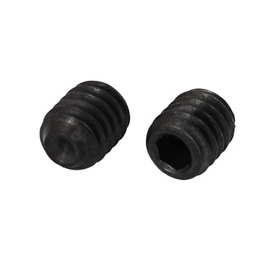 Harfington 5/16"-18 x 3/8" Thread 5mm Cup Point Hex Socket Drive Grub Screws Black 30 Pcs