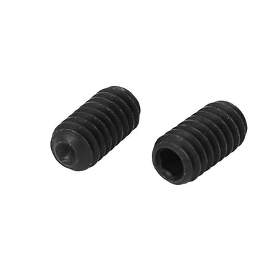 Harfington 1/4"-20 x 1/2" Thread Hex Socket Set Cup Point Head Grub Screws Black 50 Pcs