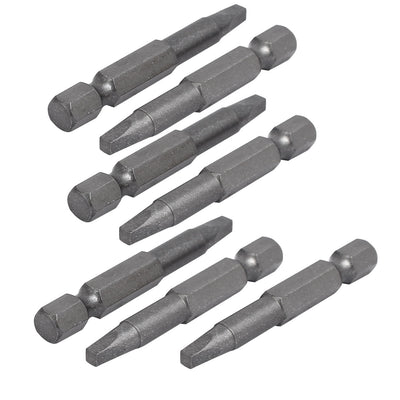 Harfington 7pcs 1/4-inch Hex Shank 3mm Square Head Magnetic S2 Steel Screwdriver Bits
