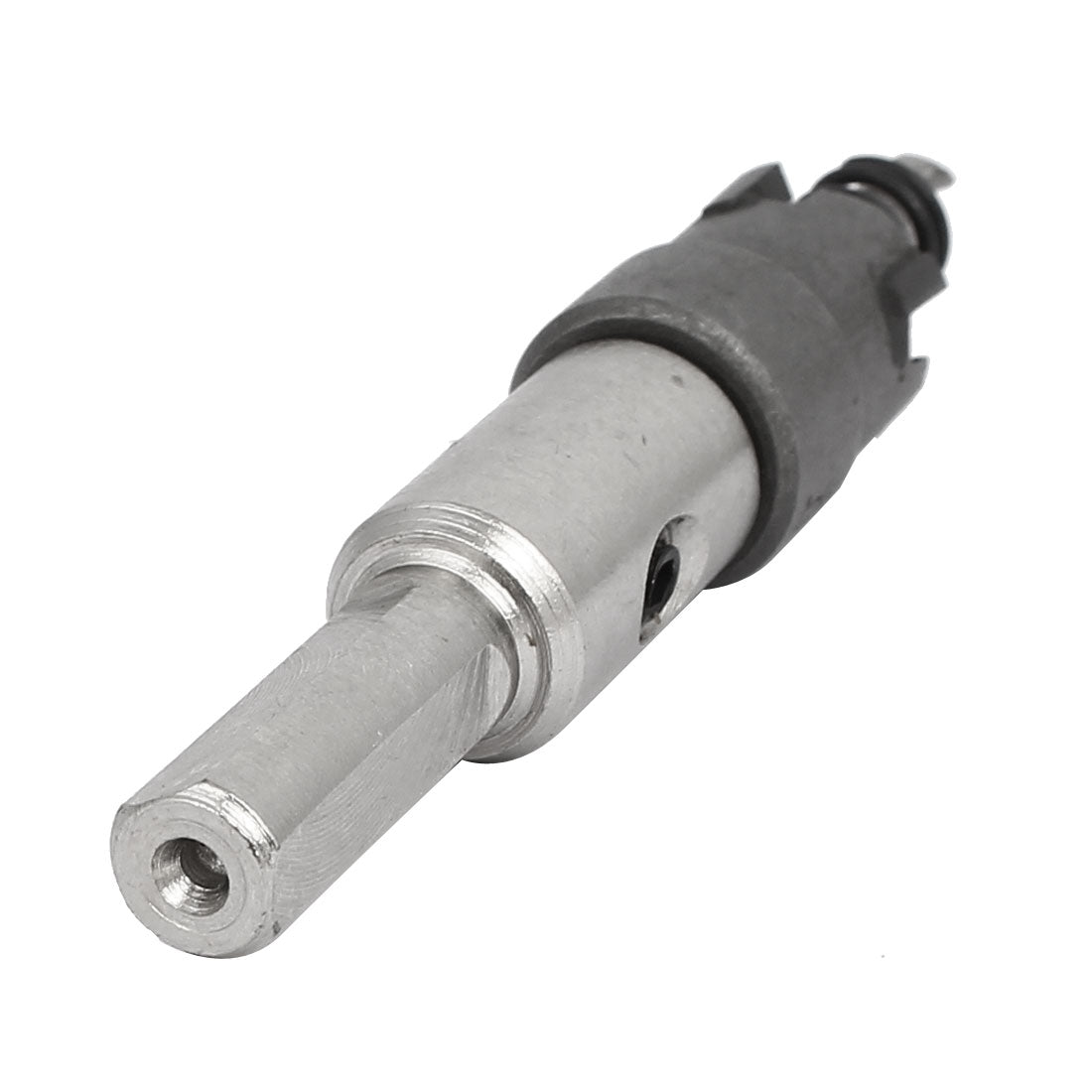 Harfington 17mm Cutting Dia Carbide Tipped Triangle Shank Twist Drill Bit Hole Saw Gray