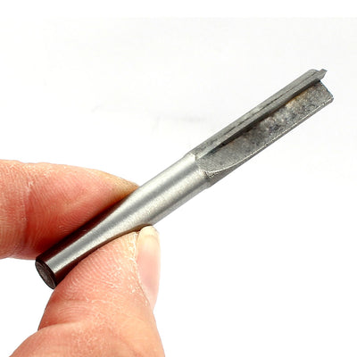 Harfington Woodworking Double Flute Straight Type Router Bit 6.35mm Shank 20mm Flute Length 2 Pcs