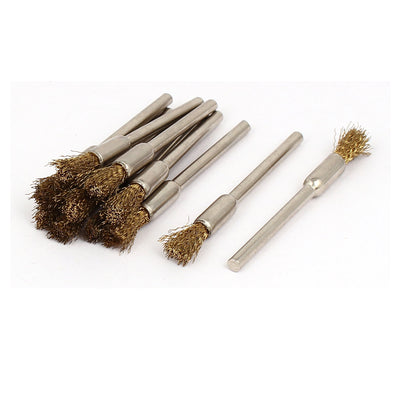 Harfington 3mm Shank Dia 4mm Brush Dia Steel Wire Polishing Abrasive Grinding Brushes 10pcs