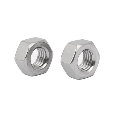 Harfington Hex Nuts, M3x0.5mm UNC 304 Stainless Steel Thread Hexagon Nut 50pcs