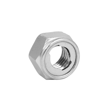 Harfington M10 304 Stainless Steel Self-Locking Anti-loose Insert Hex Lock Nut 3pcs