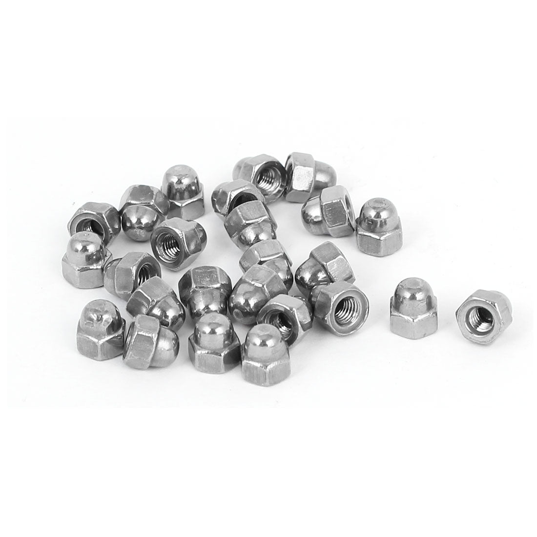 Harfington M3 Thread Dia 304 Stainless Steel Dome Shape Head Cap Acorn Hex Nut 25pcs