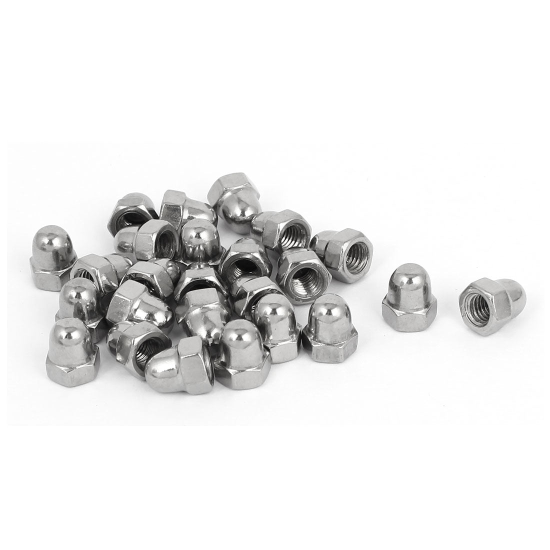 Harfington M5 Thread Dia 304 Stainless Steel Dome Shape Head Cap Acorn Hex Nut 25pcs