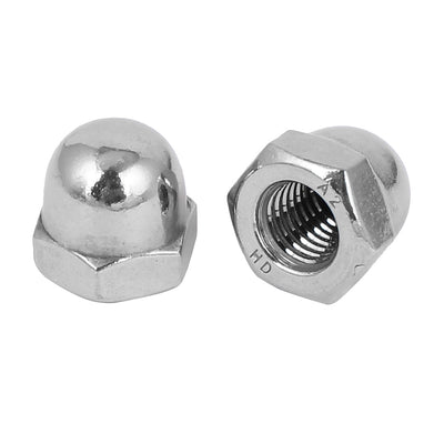 Harfington M10 Thread Dia 304 Stainless Steel Dome Shape Head Cap Acorn Hex Nut 5pcs