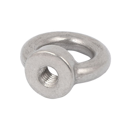 Harfington M6 Thread Dia 304 Stainless Steel Ring Shape Lifting Eye Nut Silver Tone