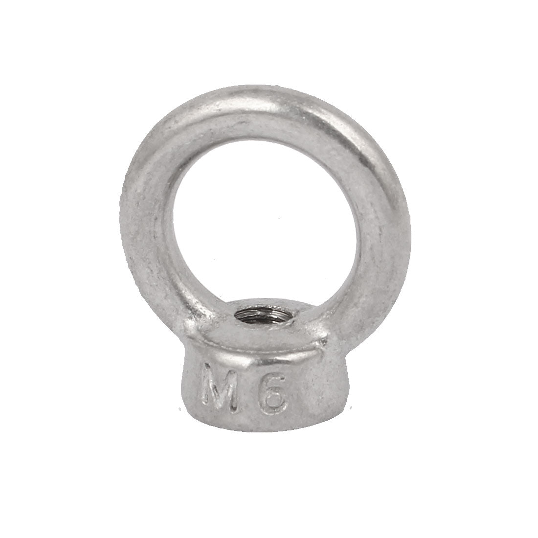 Harfington M6 Thread Dia 304 Stainless Steel Ring Shape Lifting Eye Nut Silver Tone
