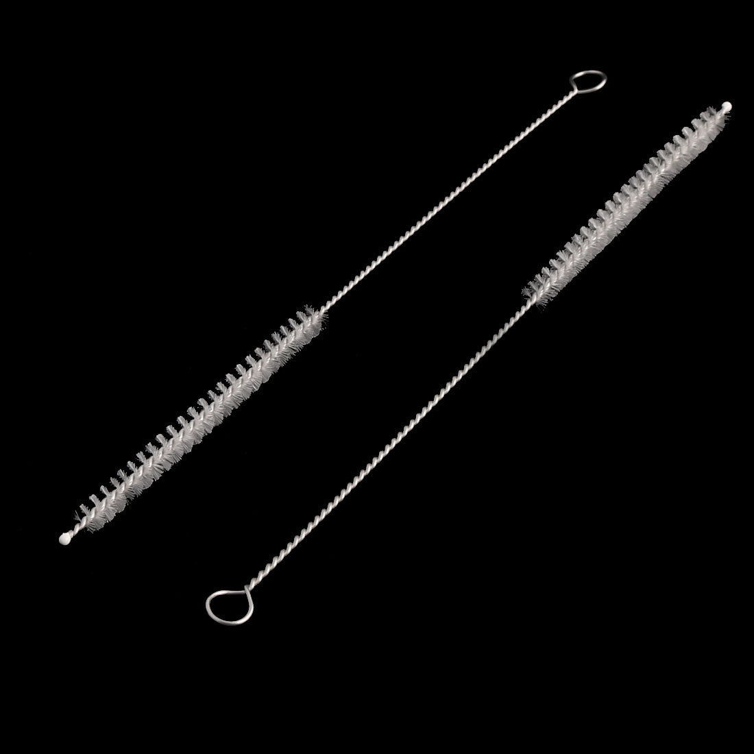 Harfington 5.5mm Diameter Twist Handle Nylon Test Tube Cleaning Bottle Brush White 8pcs